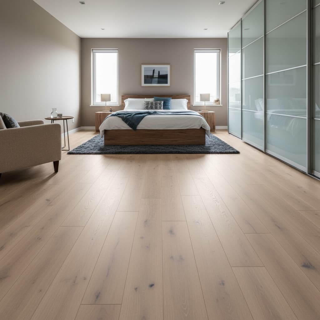Bedroom with Premier Planks flooring