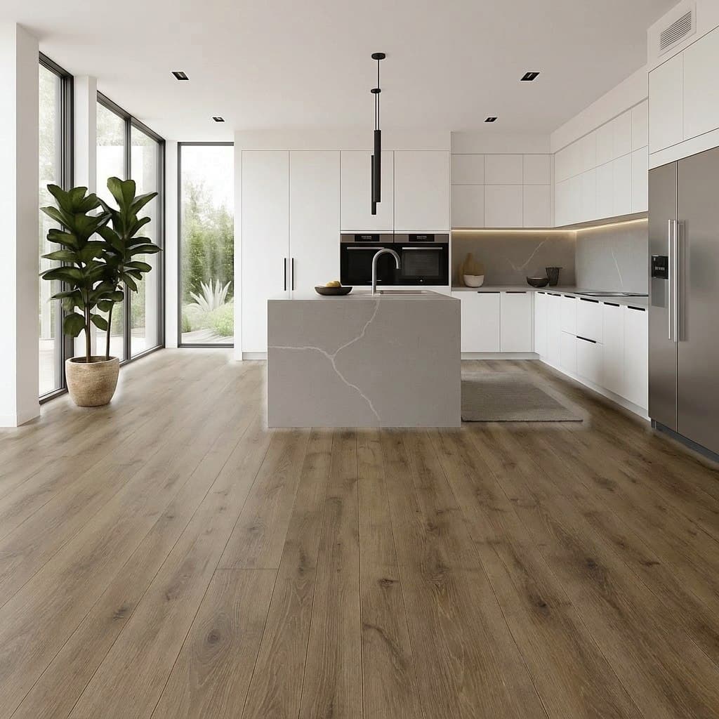 Kitchen with Cascades luxury vinyl plank flooring