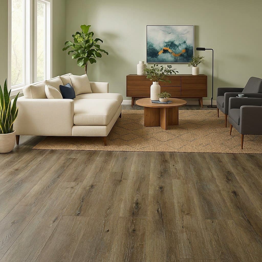 Living Room with Glacier flooring